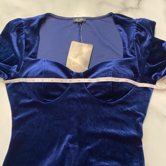 Lily Rose dress, velvet like mini dress size 8 - Picture 8 of 16